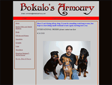 Tablet Screenshot of bokalosarmoury.com